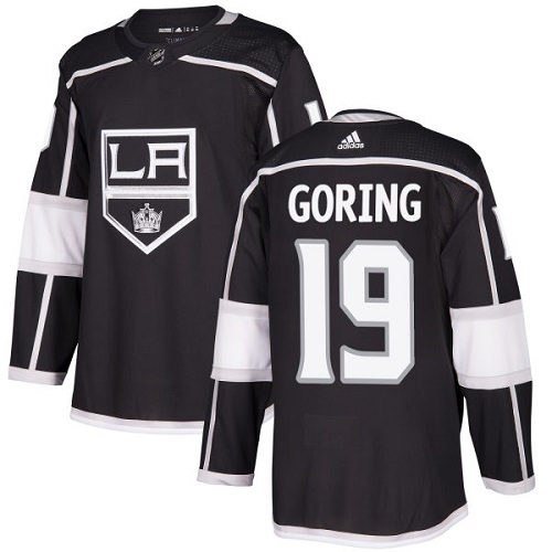 Adidas Men Los Angeles Kings 19 Butch Goring Black Home Authentic Stitched NHL Jersey